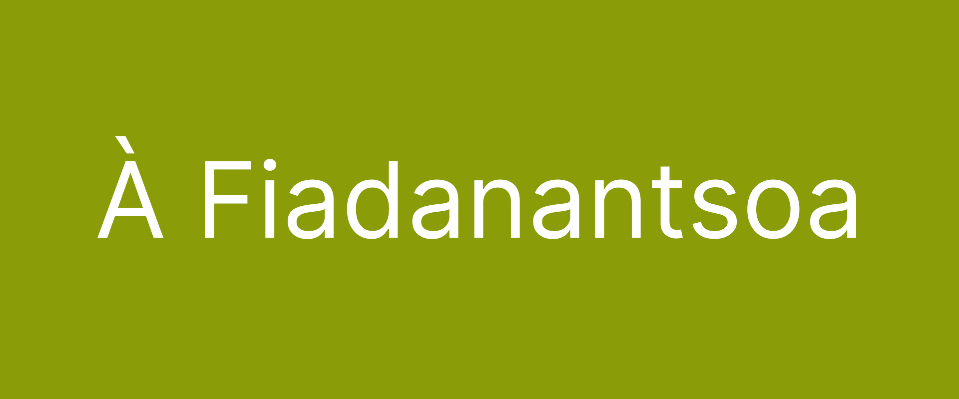 A Fiadanantsoa hauteur 800